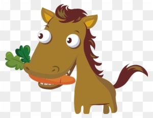 Miniature Horse - Horse Eating Carrot Cartoon - Transparent PNG Free Download