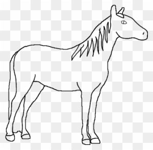 Avery018 3 3 Miniature Horse Line Art By Avery018 - Drawing Of A Small Horse - Transparent PNG Free Download