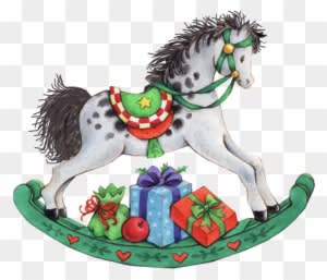 Rocking Horse With Presents - Christmas Rocking Horse Clipart - Transparent PNG Free Download