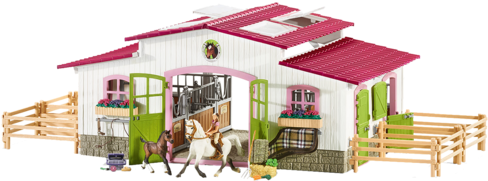 Schleich 42344 Ridhus - Schleich 42344 - Riding Centre With Rider & Horses - Transparent PNG Free Download