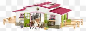Schleich 42344 Ridhus - Schleich 42344 - Riding Centre With Rider & Horses - Transparent PNG Free Download