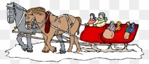 Winter Sleigh Ride Clipart - Horse Sleigh Ride Clipart - Transparent PNG Free Download