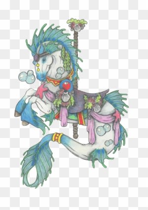 Carousel Horse Colored Pencil - Horse - Transparent PNG Free Download