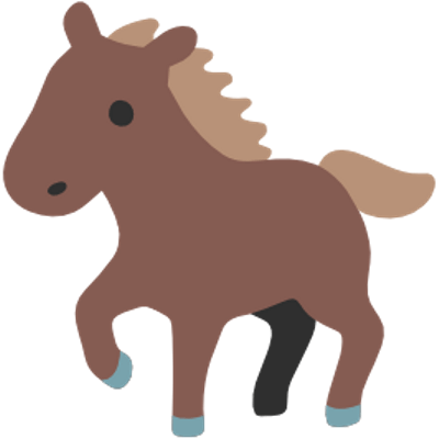 Little Horse Emoji - Horse Emoji - Transparent PNG Free Download