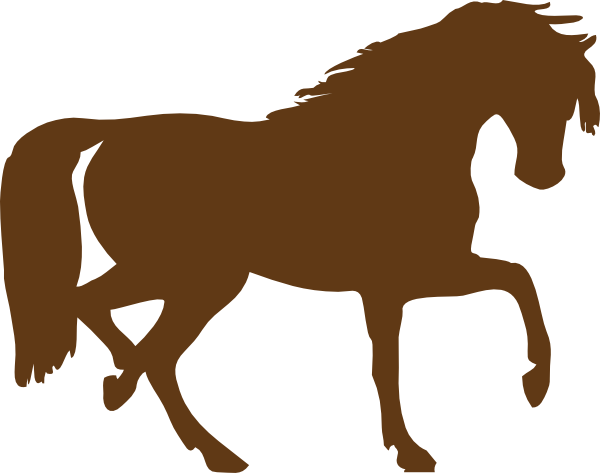 Brown Horse Sillouette Clip Art At Clker - Horse Silhouette Clip Art - Transparent PNG Free Download