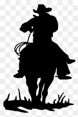 Publicat De Eu Ciresica La - Cowboys On Horses Silhouette - Transparent PNG Free Download