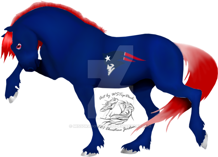 Patriots Football Horse By Missdragonrider32 - Free Horse Lineart - Transparent PNG Free Download