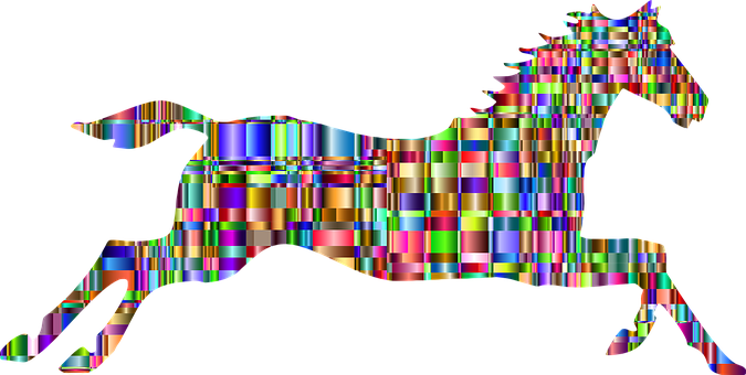 Bunte, Prismatische, Chromatisch - Horse Silhouette - Transparent PNG Free Download