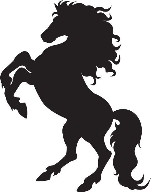 Rearing Horse Clipart - Rearing Horse Silhouette Vector - Transparent PNG Free Download