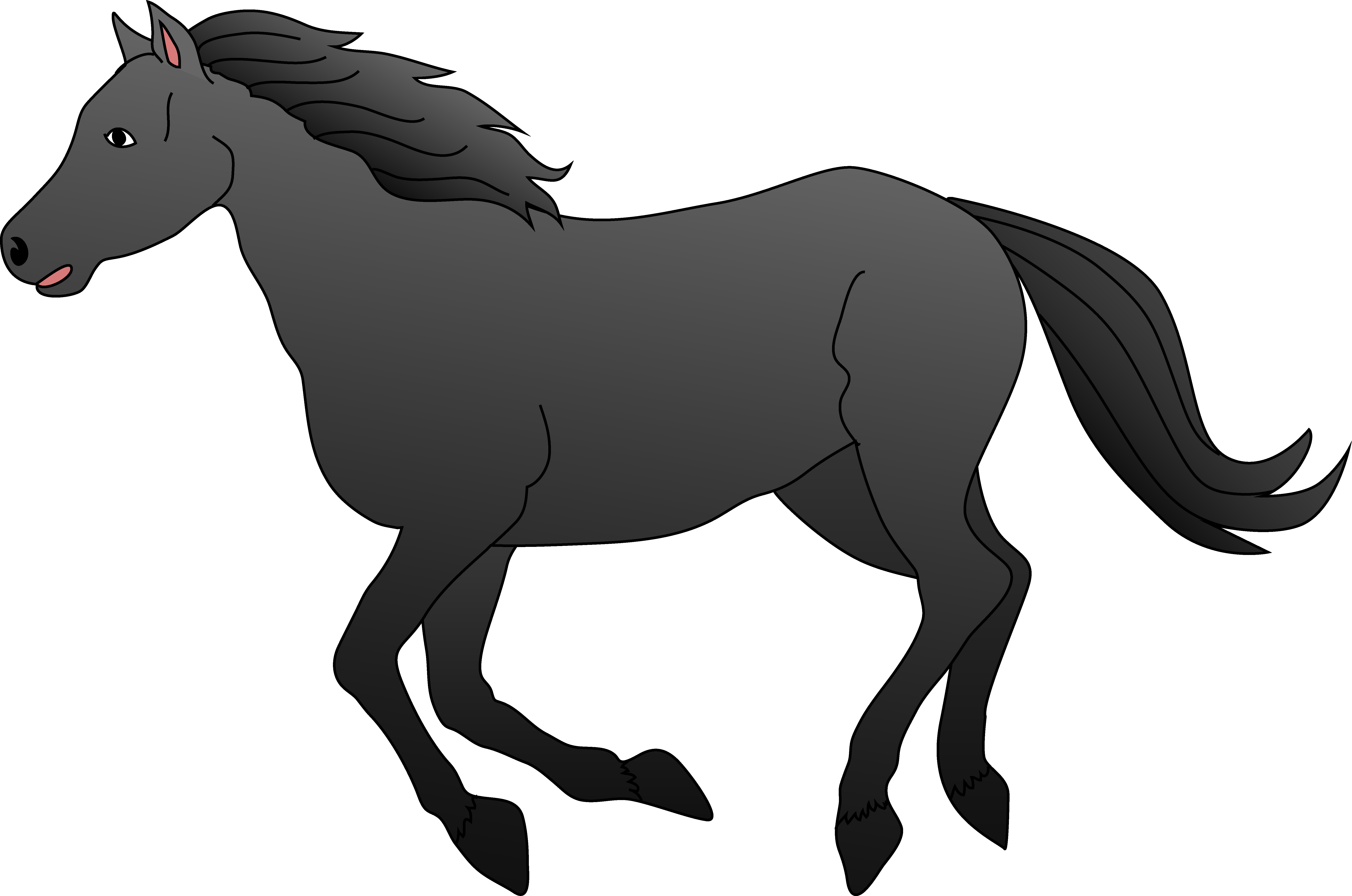 Black Horse Clipart - Black Horse Clipart - Transparent PNG Free Download
