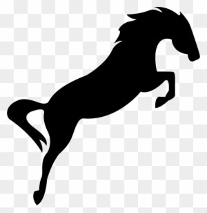 Horse Black Silhouette In Elegant Jump Comments - Horse Jumping Silhouette - Transparent PNG Free Download