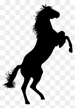 Jumping Horse Tattoo Design Free - Standing Horse Silhouette - Transparent PNG Free Download