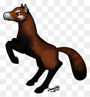 Red Panda Horse By Zeranity - Mustang Horse - Transparent PNG Free Download