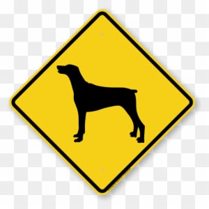 Doberman Symbol Guard Dog Sign - Horse Traffic Sign - Transparent PNG Free Download