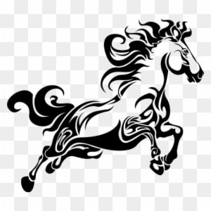 Simulare Il Colore Del Supporto - Pretty Tribal Horse Running Sticker - Transparent PNG Free Download