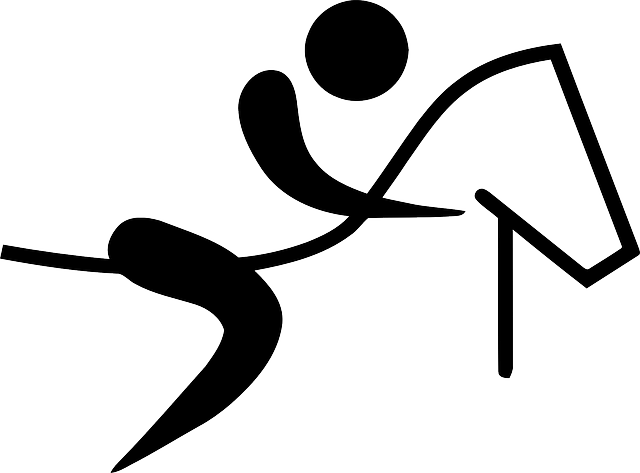 Horse, Sports, Pictogram, Riding, Stickman - Olympic Horse Riding Symbol - Transparent PNG Free Download