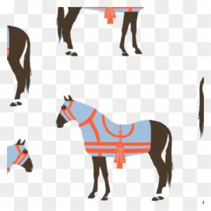 Horse & Tassel Wallpaper - Horse Tea Towel White, Blue, Red By Katie Kime - Transparent PNG Free Download
