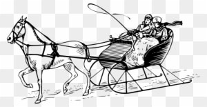 Winter Book Cliparts 29, Buy Clip Art - Horse Drawn Sleigh Clipart - Transparent PNG Free Download