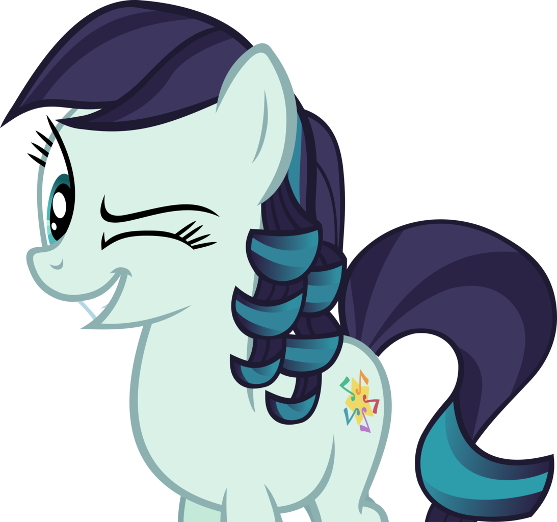 Ironm17, Coloratura, Grin, One Eye Closed, Rara, Safe, - Winking Horse - Transparent PNG Free Download