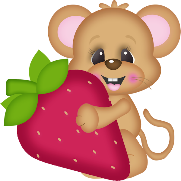 Фото, Автор ✿lili@ ✿ На Яндекс - Cartoon Mouse Strawberries - Transparent PNG Free Download