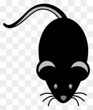 Black Mouse Light Grey Eyes Clip Art At Clker - Clipart Black Mouse - Transparent PNG Free Download
