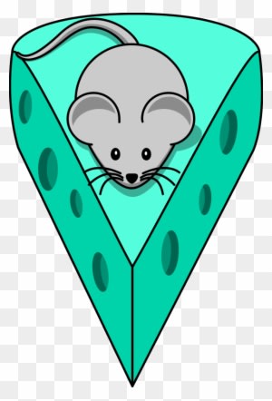 Cartoon Mouse On Top Of A Cheese - Cartoon Mouse With Cheese - Transparent PNG Free Download