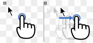 Drag To Move The Mouse Pointer And Tap To Click - Drag Mouse Icon - Transparent PNG Free Download