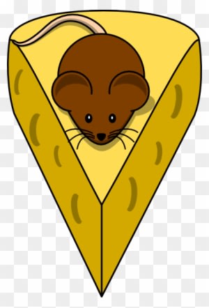 Brown Mouse On Cheese Clip Art At Vector Clip Art - Cartoon Mouse With Cheese - Transparent PNG Free Download