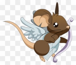Mouse As The Cupid - Transformice Mouse - Transparent PNG Free Download