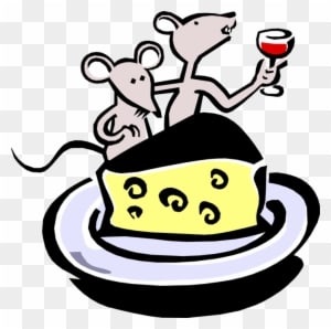 Vector Illustration Of Cartoon Mice Dining On Wine - Narrative Text The Little Mouse - Transparent PNG Free Download