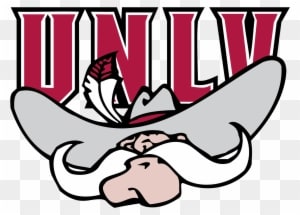 Unlv Rebels Logo Black And White - Ncaa Unlv Rebels Rectangle Mouse Pad By Eemuse - Transparent PNG Free Download