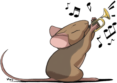 A Couple Years Ago My Parents Who Are Music Teachers - Mouse Playing Trumpet - Transparent PNG Free Download