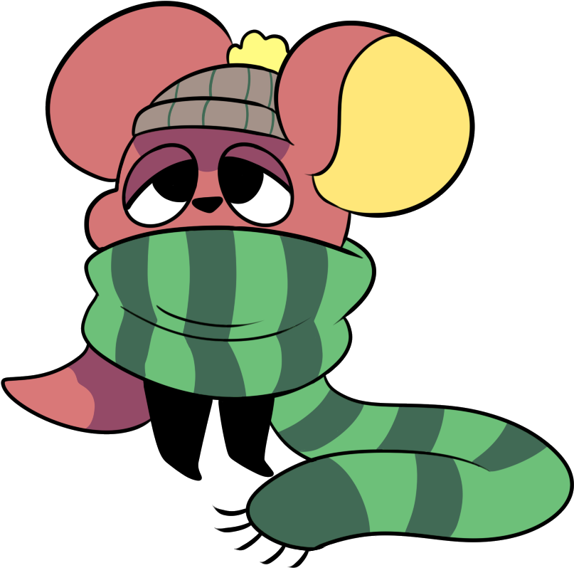 Scarf Mouse By Dog22322 - Scarf Mouse Undertale - Transparent PNG Free Download