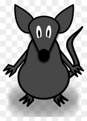 Black Mouse Animal Free Black White Clipart Images - Custom Cartoon Mouse Shower Curtain - Transparent PNG Free Download