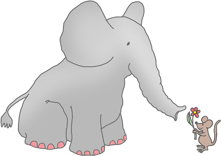 Elephant And Mouse Clip Art - Elephant And Mouse Drawing - Transparent PNG Free Download