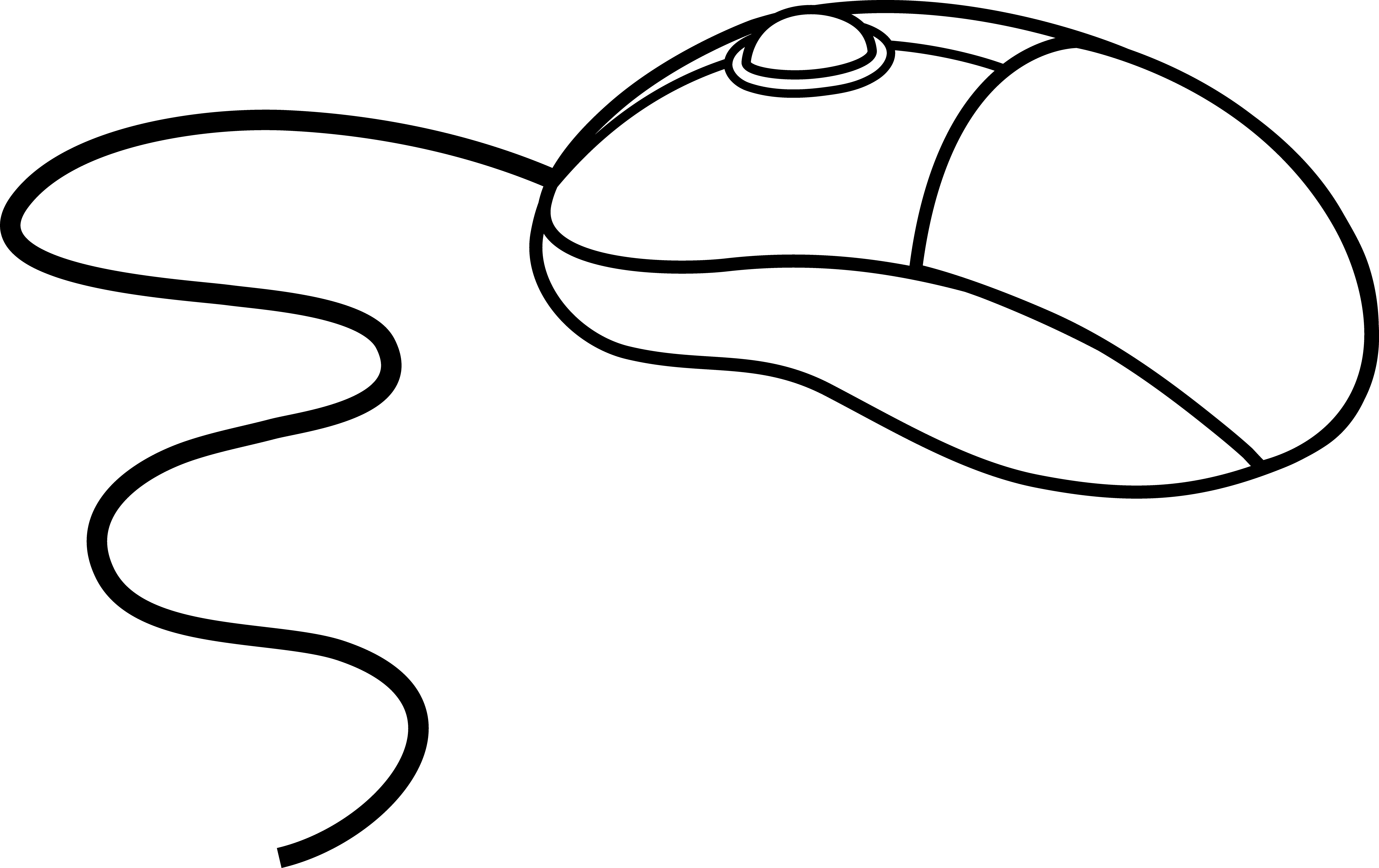 Computer Mouse Clipart Black And White - Computer Mouse Black And White - Transparent PNG Free Download
