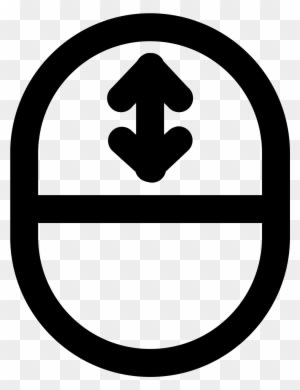 This Is A Picture Of An Oval With A Line Splitting - Mouse Scrol Icon Png - Transparent PNG Free Download