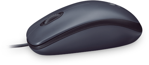 Logitech M100 - Optical Mouse - Black - Transparent PNG Free Download