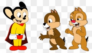 Mighty Mouse Meets Chip And Dale By Marcospower1996 - Mouse - Transparent PNG Free Download