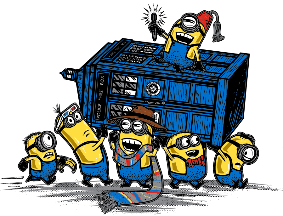 Minons And Doctor Who Mouse Pad - Transparent PNG Free Download