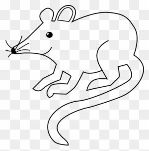 Mouse Outline Cliparts - Mouse Black And White Cartoon - Transparent PNG Free Download