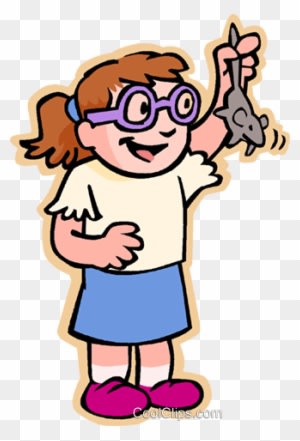 Children At Play, Kids, Girl With Mouse Royalty Free - Holding A Mouse Clipart - Transparent PNG Free Download