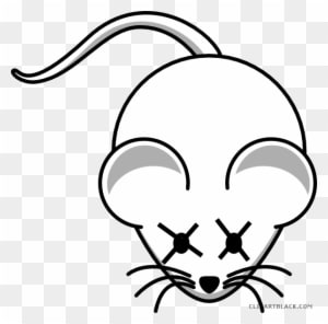 Dead Mouse Animal Free Black White Clipart Images Clipartblack - Cartoon Mouse Shower Curtain - Transparent PNG Free Download