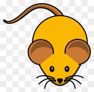 Orange Mouse W/ Brown Ears Clip Art At Clker - Myš Kreslená - Transparent PNG Free Download
