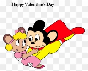 Marcospower1996 Valentine's Day 2016 With Mighty Mouse - Cartoon - Transparent PNG Free Download