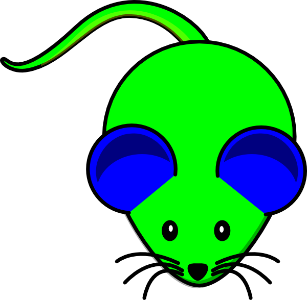 Greenblue Mouse Svg Clip Arts 600 X 588 Px - Myš Kreslená - Transparent PNG Free Download