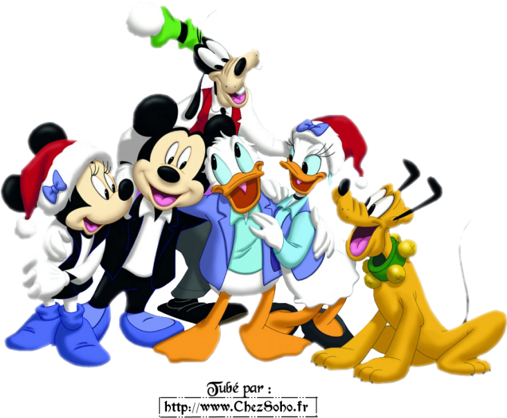 Christmas Mickey Mouse And Minnie Mouse With The Disney - Christmas - Transparent PNG Free Download