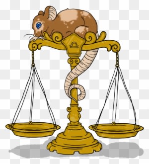 Libra Zodiac Sign Scales With Mouse - Rat Libra - Transparent PNG Free Download