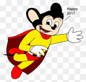 Mighty Mouse Wishing Happy 2017 By Marcospower1996 - Cartoon - Transparent PNG Free Download