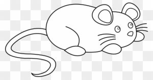 Whiskers Clipart Little Mouse - Cute Rat Cartoon Black And White - Transparent PNG Free Download